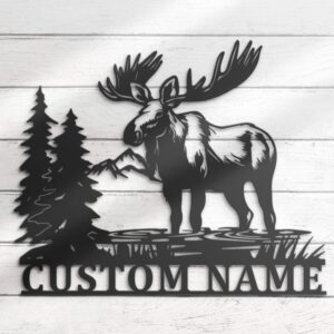 Custom-Moose-Huting-Metal-Wall-Art-LED-Light-2-1