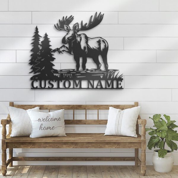 Custom-Moose-Huting-Metal-Wall-Art-LED-Light-7-1