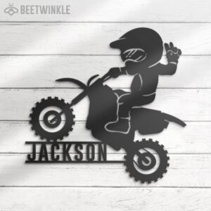 Custom-Motocross-Biker-Kids-Metal-Wall-Art-LED-Light-3-1