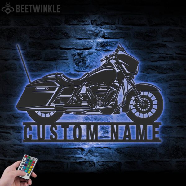 Custom-Motocross-Biker-Metal-Wall-Art-LED-Light-4-2