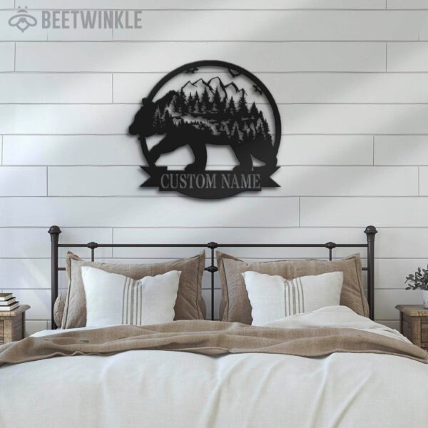 Custom-Mountain-Bear-Metal-Wall-Art-LED-Light-4-1