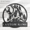 Custom-Mountain-Bear-Metal-Wall-Art-LED-Light-7