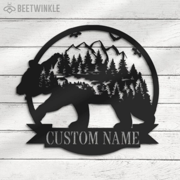 Custom-Mountain-Bear-Metal-Wall-Art-LED-Light-8-1