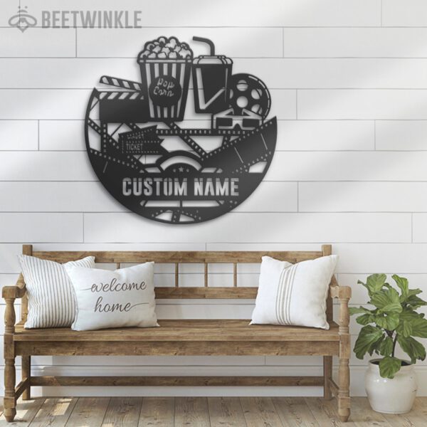 Custom-Movie-And-Popcorn-Metal-Wall-Art-LED-Light-7