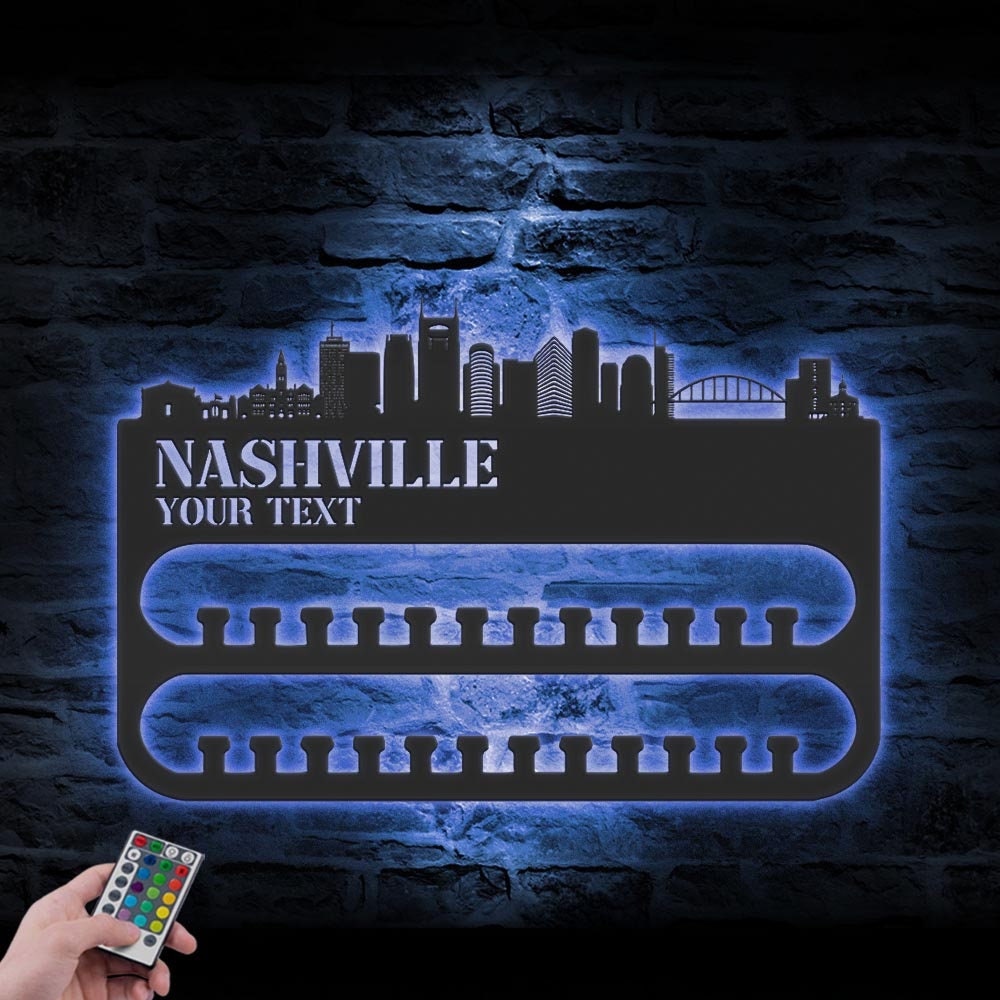 Custom-Nashville-Skyline-Sport-Medal-Hanger-With-Led-Light_1