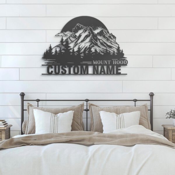 Custom-Nature-Mountain-Hood-Sunsine-Metal-Wall-Art-LED-Light-8