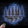 Custom-Nature-Wispy-Pine-Tree-Lake-Metal-Wall-Art-LED-Light-7