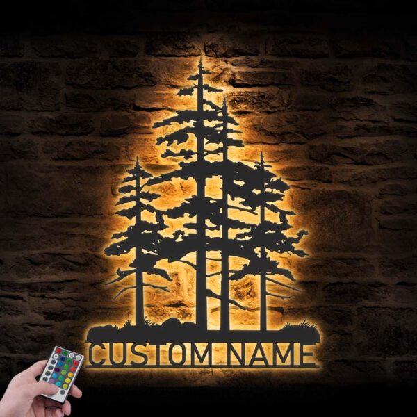 Custom-Nature-Wispy-Pine-Tree-Metal-Wall-Art-LED-Light-2-2