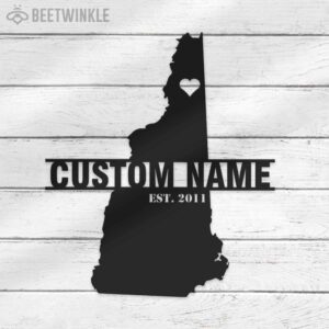 Custom-New-Hampshire-Map-Metal-Wall-Art-LED-Light-2