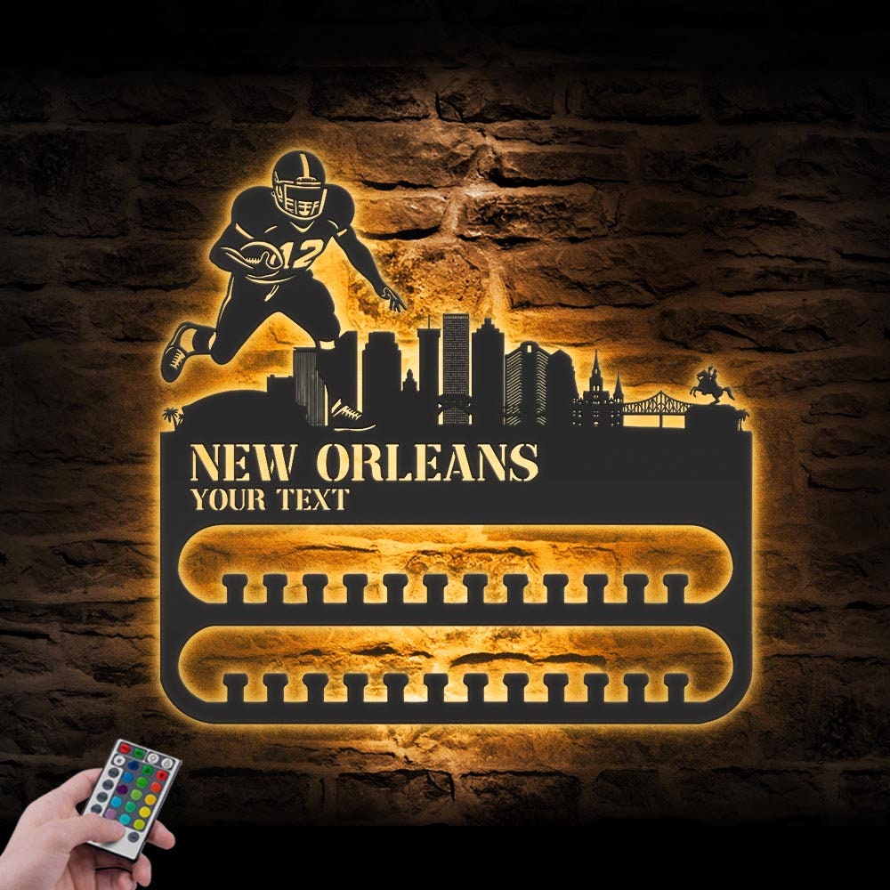 Custom-New-Orleans-Skyline-American-Football-Medal-Hanger-With-Led-Light_4