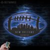 Custom-New-Orleans-Skyline-American-Football-Metal-Wall-Art-LED-Light-6