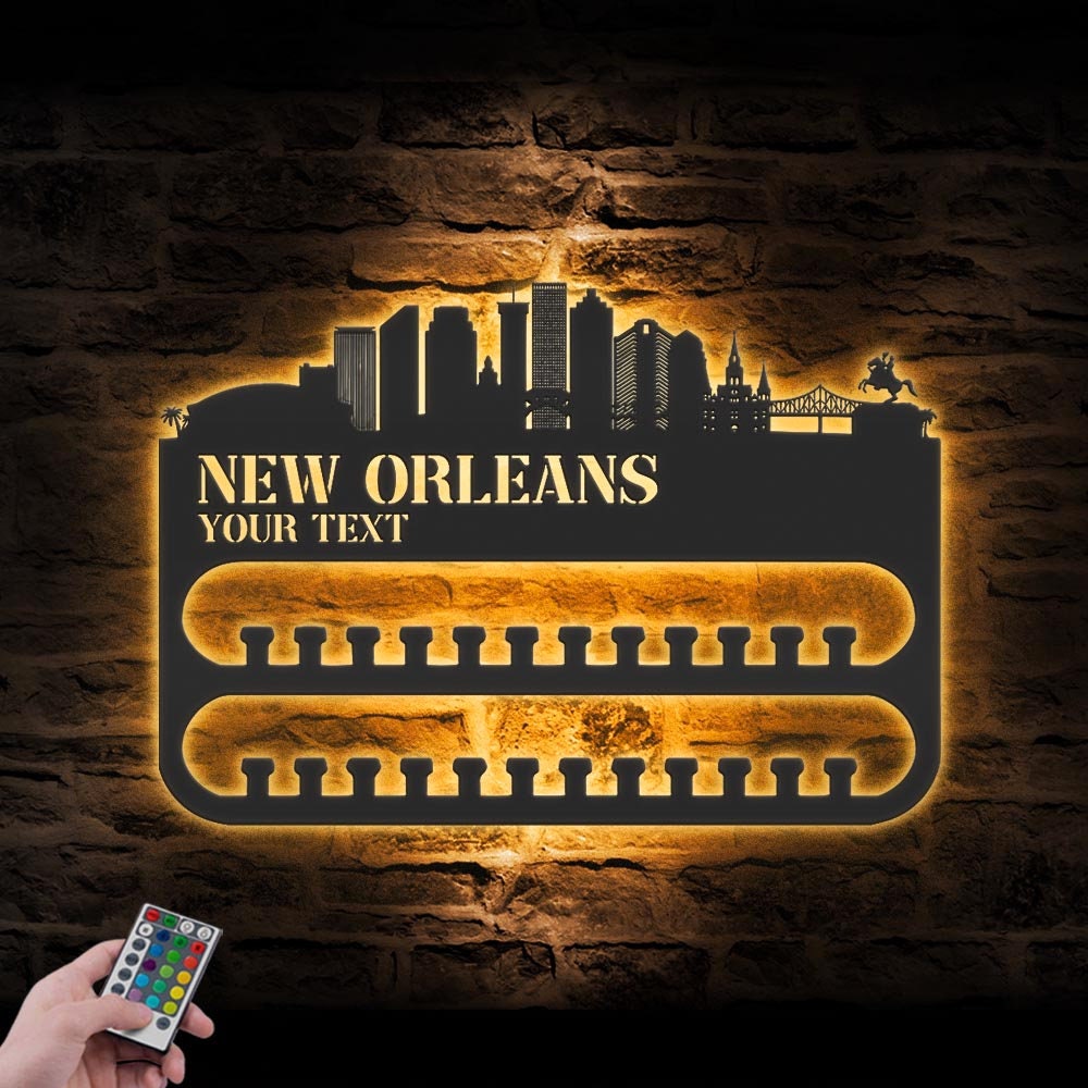 Custom-New-Orleans-Skyline-Sport-Medal-Hanger-With-Led-Light_2