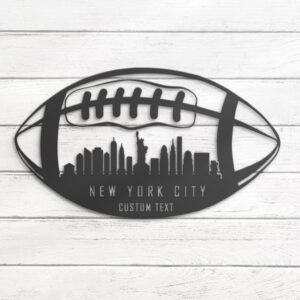 Custom-New-York-Skyline-American-Football-Metal-Wall-Art-LED-Light-3