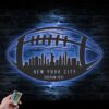 Custom-New-York-Skyline-American-Football-Metal-Wall-Art-LED-Light-5