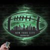 Custom-New-York-Skyline-American-Football-Metal-Wall-Art-LED-Light-6