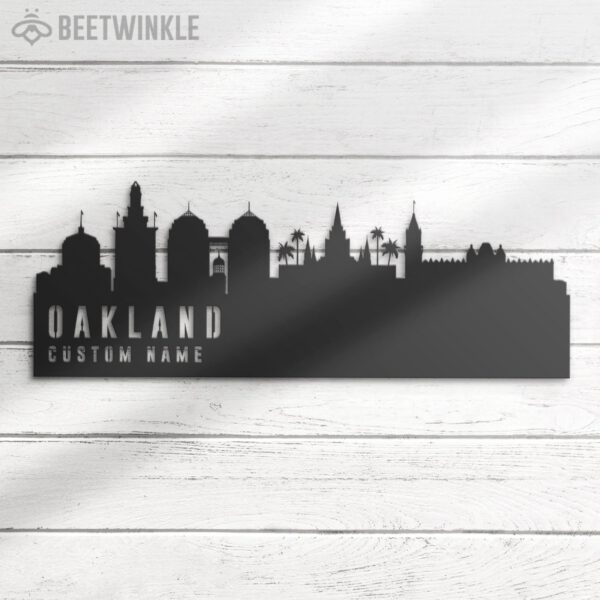 Custom-Oakland-Skyline-Metal-Wall-Art-LED-Light-6