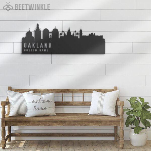 Custom-Oakland-Skyline-Metal-Wall-Art-LED-Light-8