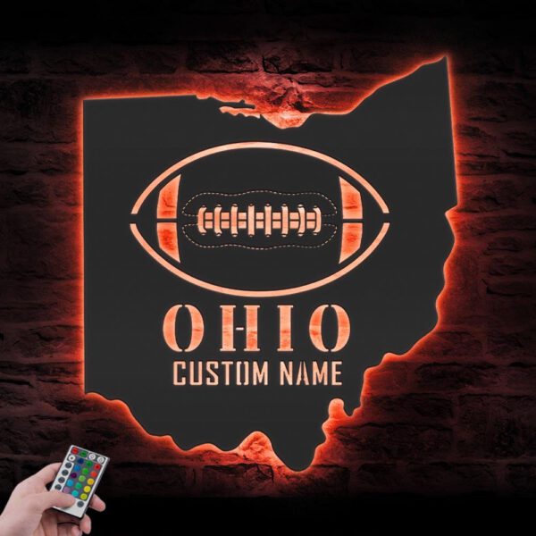 Custom-Ohio-State-American-Football-Metal-Wall-Art-LED-Light-5