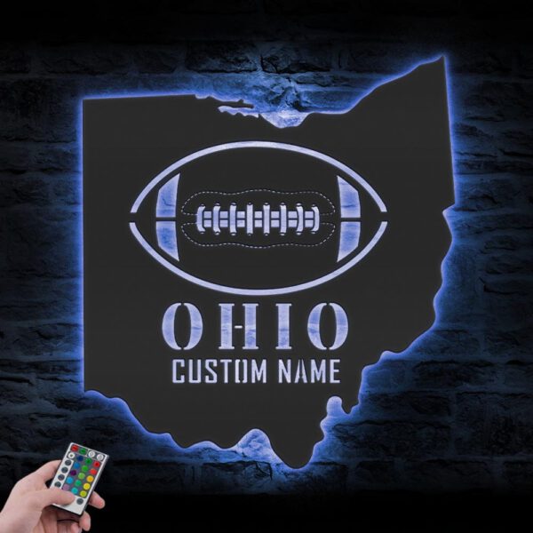 Custom-Ohio-State-American-Football-Metal-Wall-Art-LED-Light-6