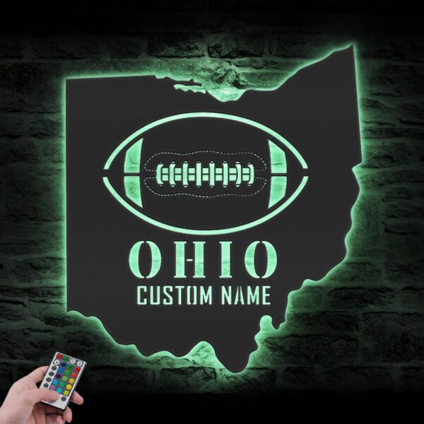 Custom-Ohio-State-American-Football-Metal-Wall-Art-LED-Light