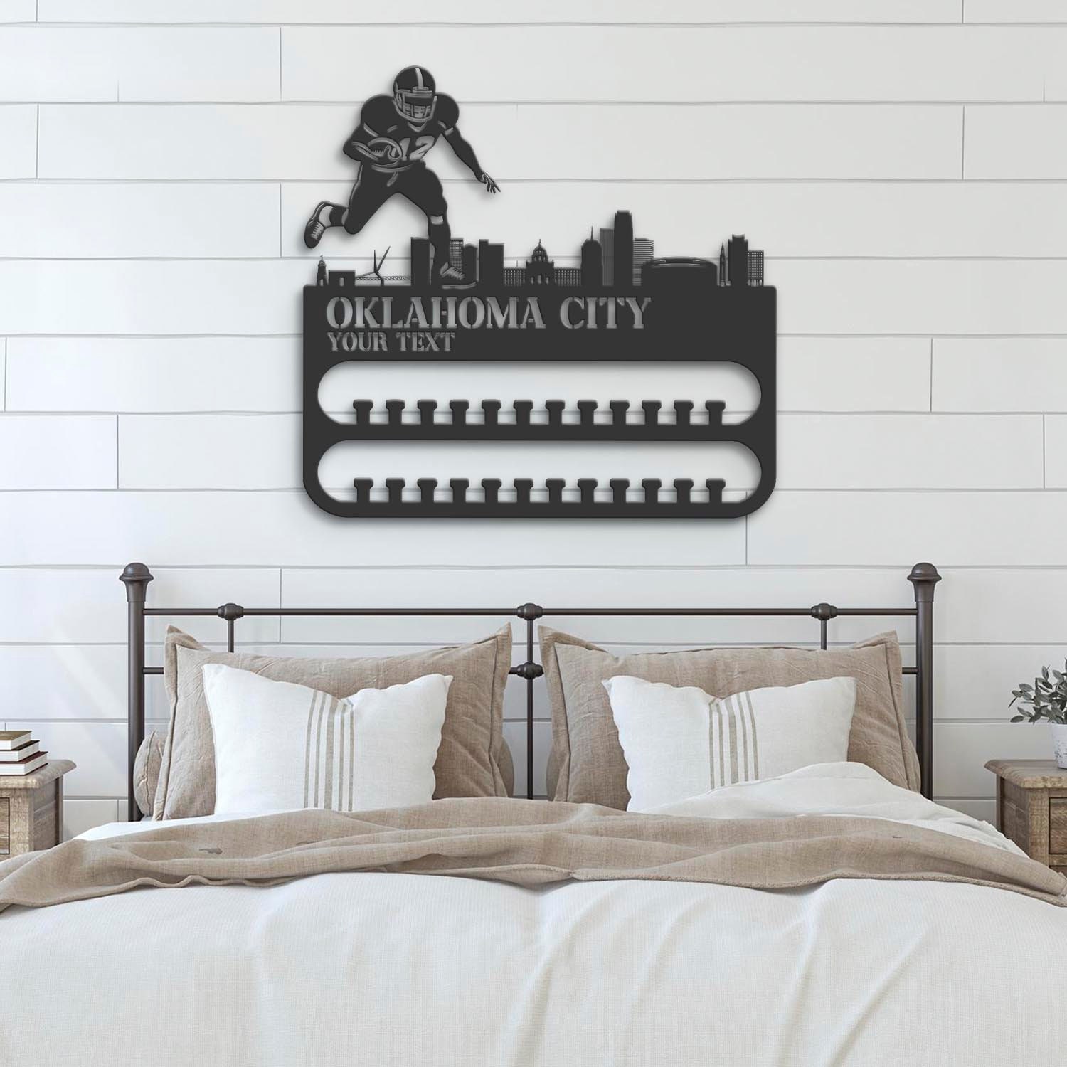 Custom-Oklahoma-City-Skyline-American-Football-Medal-Hanger-With-Led-Light_1