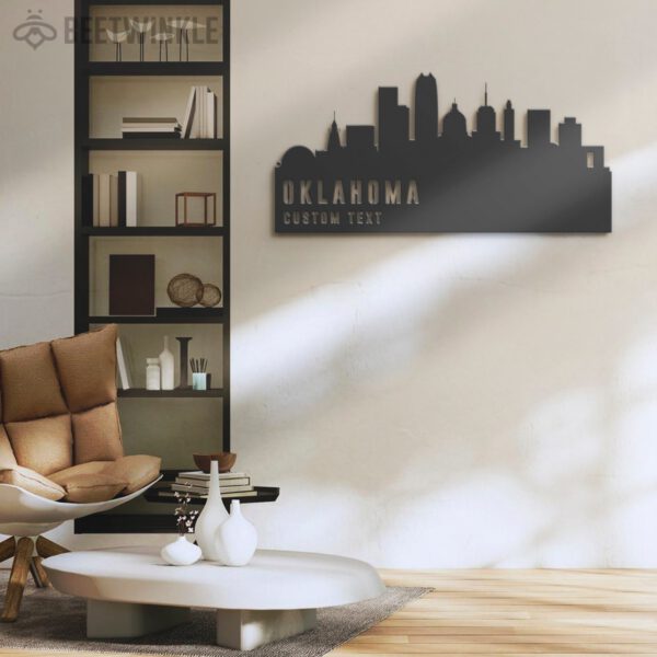 Custom-Oklahoma-Skyline-Metal-Wall-Art-LED-Light-7