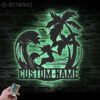 Custom-Palm-Tree-Wave-Girl-Surfing-Metal-Wall-Art-LED-Light-7