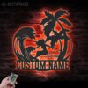 Custom-Palm-Tree-Wave-Girl-Surfing-Metal-Wall-Art-LED-Light-8