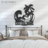 Custom-Palm-Tree-Wave-Man-Surfing-Metal-Wall-Art-LED-Light-3