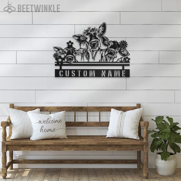 Custom-Peeking-Cow-Farmhouse-Metal-Wall-Art-LED-Light-6