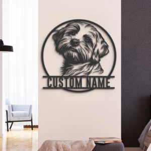 Custom-Peeking-Havanese-Metal-Wall-Art-LED-Light_1