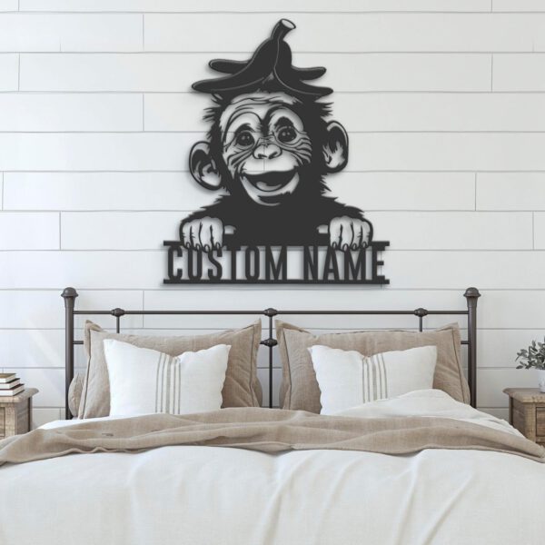 Custom-Peeking-Monkey-Metal-Wall-Art-LED-Light-8