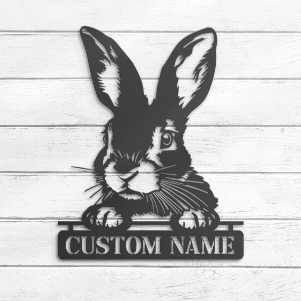 Custom-Peeking-Rabbit-Farmhouse-Metal-Wall-Art-LED-Light-2