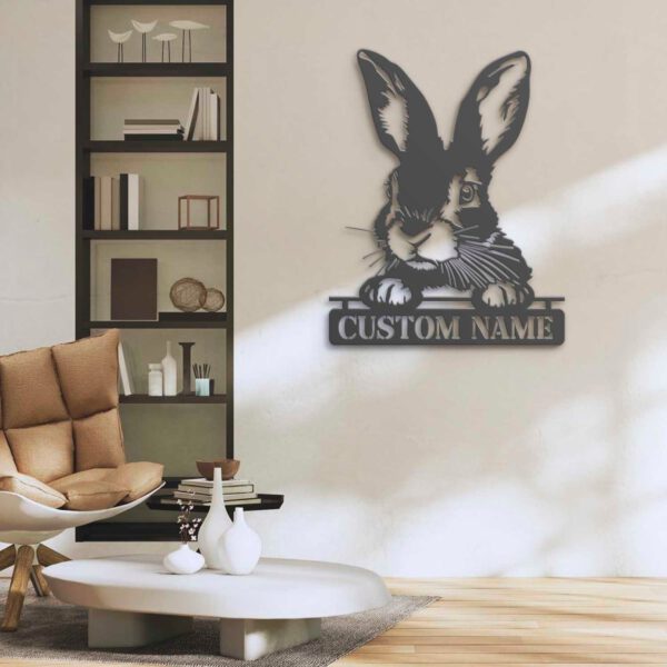 Custom-Peeking-Rabbit-Farmhouse-Metal-Wall-Art-LED-Light