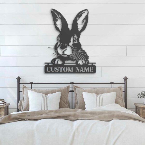 Custom-Peeking-Rabbit-Farmhouse-Metal-Wall-Art-LED-Light-8