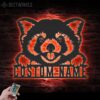 Custom-Peeking-Red-Panda-Bear-Metal-Wall-Art-LED-Light-2