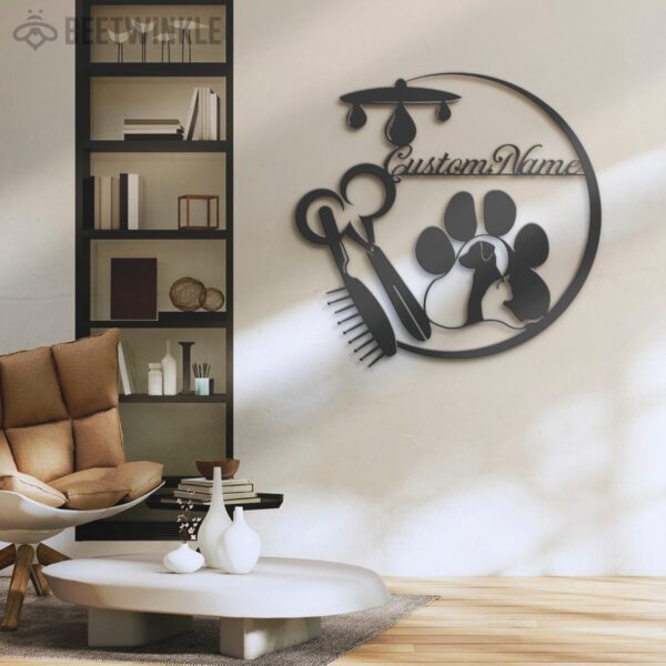 Custom-Pet-Grooming-Hair-Salon-Metal-Wall-Art-LED-Light_3