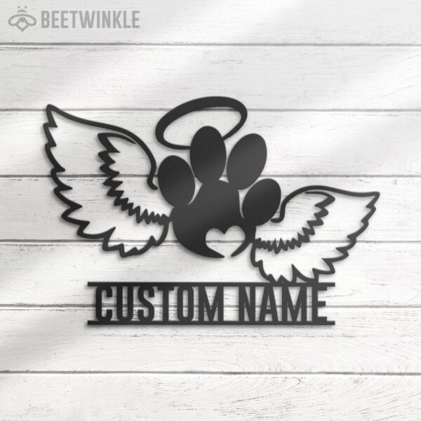 Custom-Pet-Wings-Memorial-Name-Date-Metal-Wall-Art-LED-Light