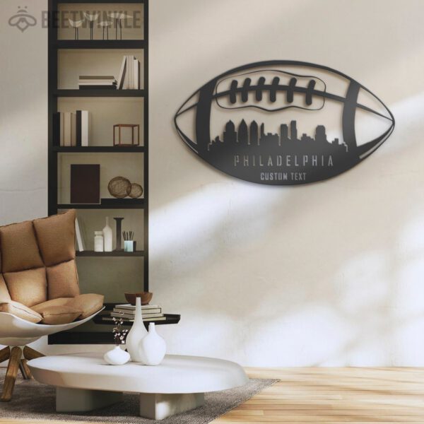 Custom-Philadelphia-Skyline-American-Football-Metal-Wall-Art-LED-Light-3