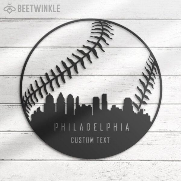 Custom-Philadelphia-Skyline-Baseball-Metal-Wall-Art-LED-Light-7