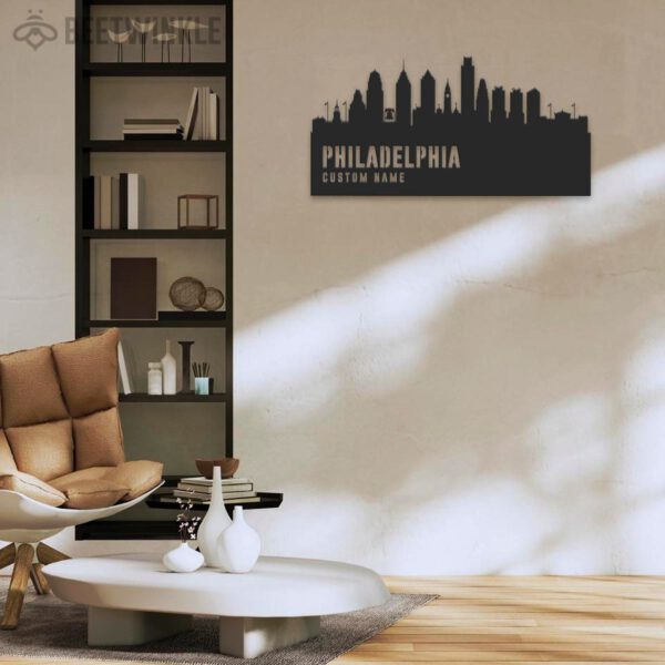 Custom-Philadelphia-Skyline-Metal-Wall-Art-LED-Light-2