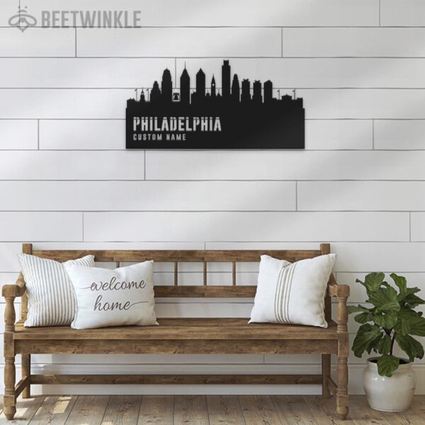 Custom-Philadelphia-Skyline-Metal-Wall-Art-LED-Light-3