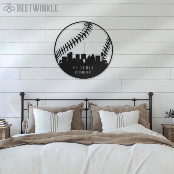 Custom-Phoenix-Skyline-Baseball-Metal-Wall-Art-LED-Light-6