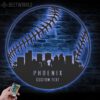 Custom-Phoenix-Skyline-Baseball-Metal-Wall-Art-LED-Light-7