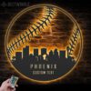 Custom-Phoenix-Skyline-Baseball-Metal-Wall-Art-LED-Light-8