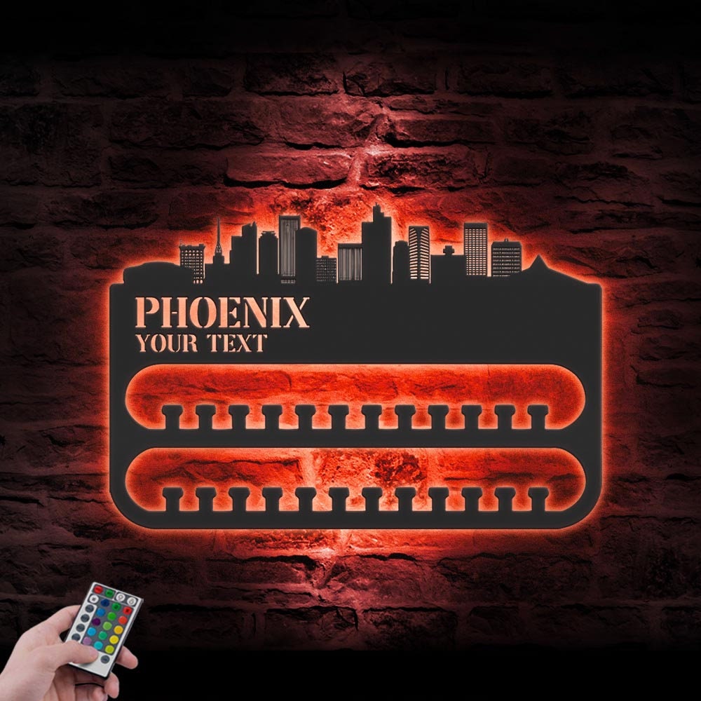 Custom-Phoenix-Skyline-Sport-Medal-Hanger-With-Led-Light_2