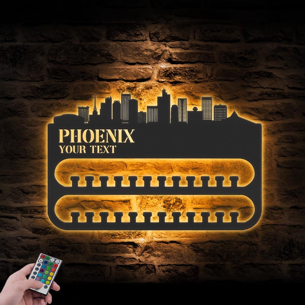 Custom-Phoenix-Skyline-Sport-Medal-Hanger-With-Led-Light_8