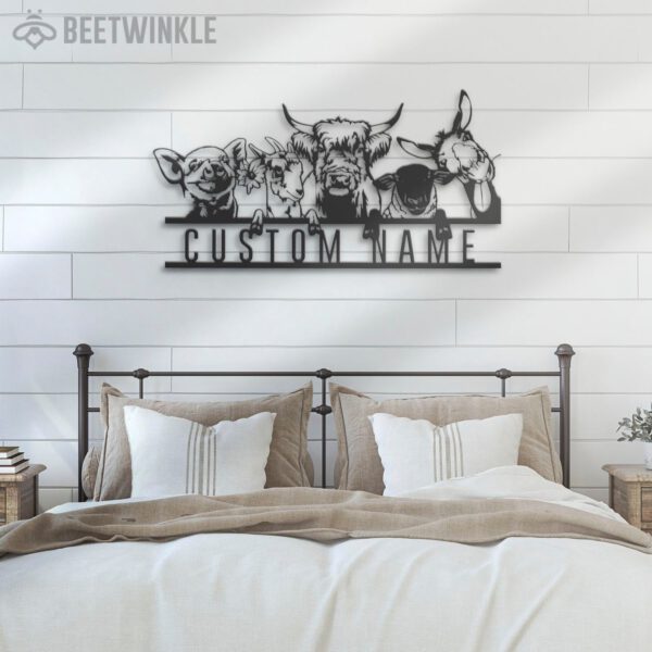 Custom-Pig-Sheep-Donkey-Chicken-Cow-Farmhouse-Metal-Wall-Art-LED-Light-5