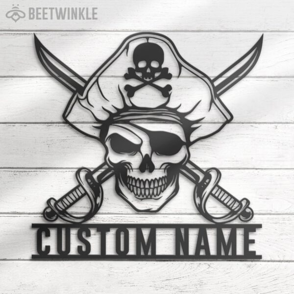 Custom-Pirate-Skull-Metal-Wall-Art-LED-Light-4