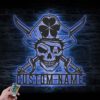 Custom-Pirate-Skull-Shamrock-Metal-Wall-Art-LED-Light-6